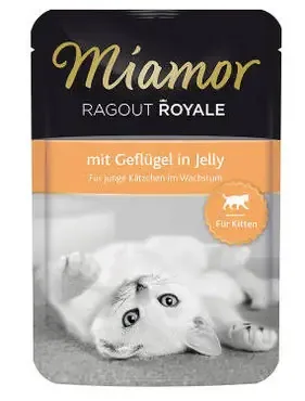 Miamor Ragout Royale i Gelé Kitten Fågel 100 g för kattungar Trygg betalning
