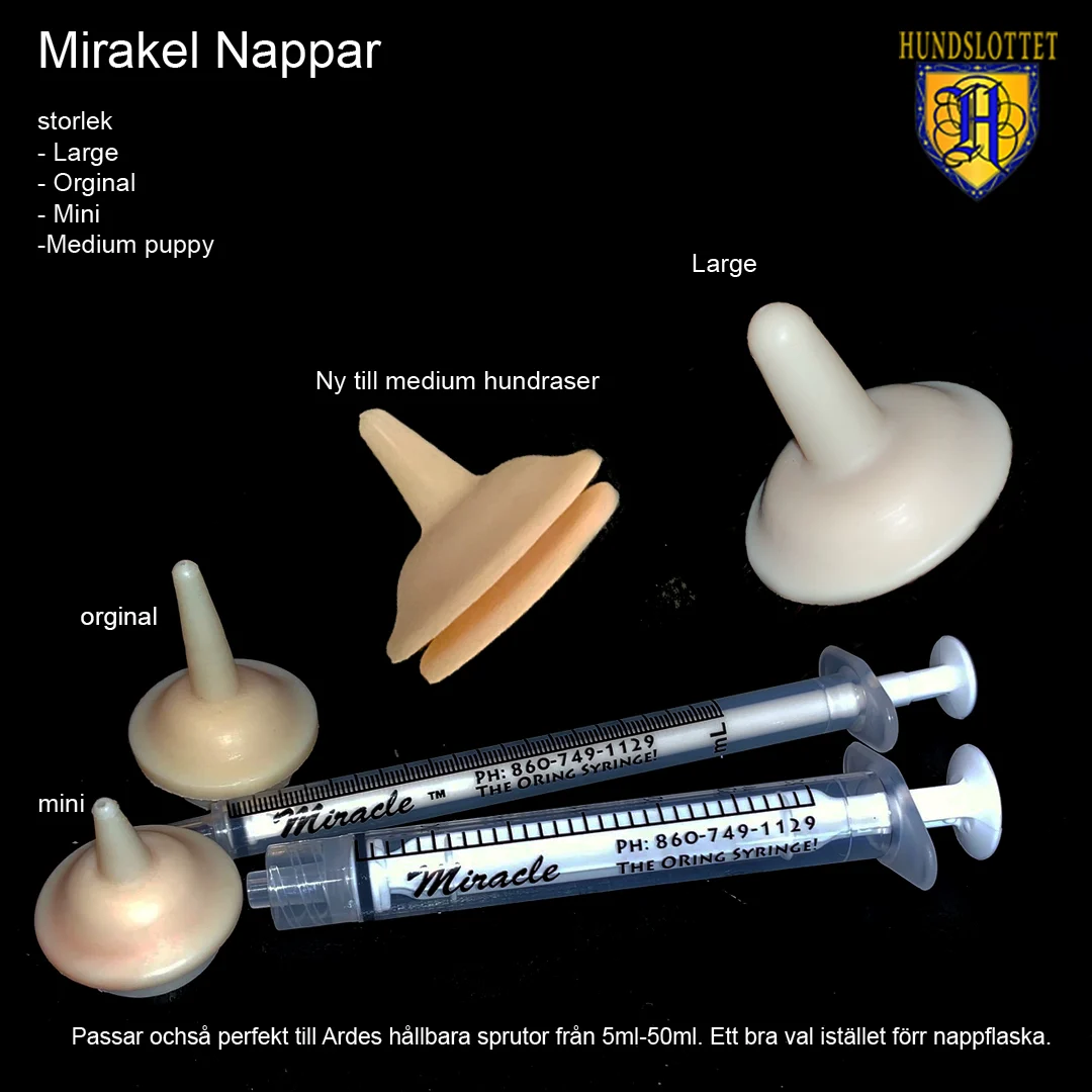 Mirakel napp med spruta