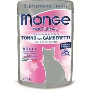 Monge Natural Tonfisk & Räka 80 g för katter Reapris