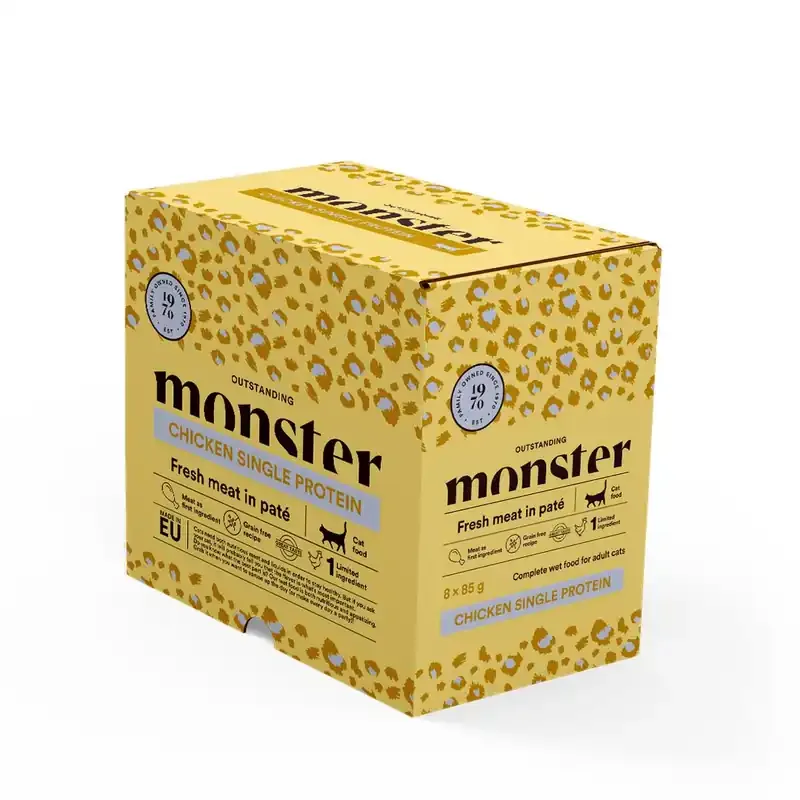 Monster Cat Adult Chicken 85g Påse (8-pack) Rea