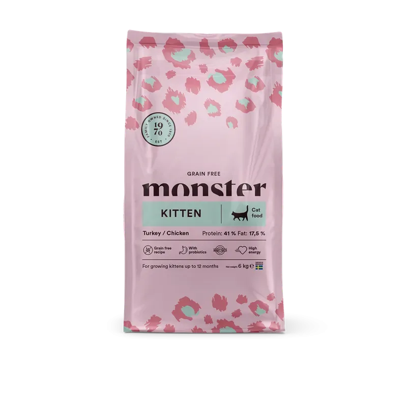 Monster Cat Grain Free Kitten Turkey & Chicken 6 kg Premium