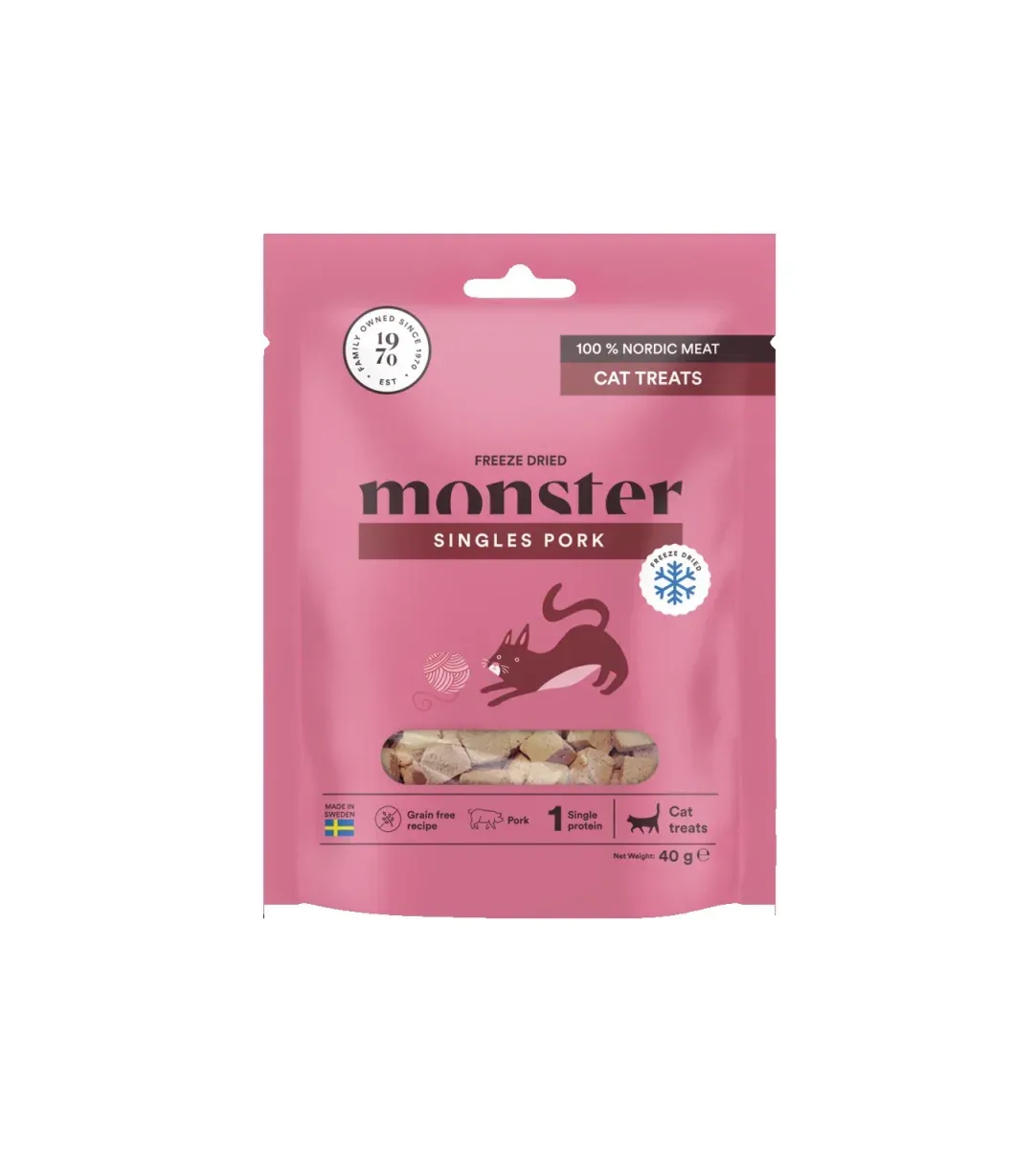 Monster Cat Treats Pork 40g