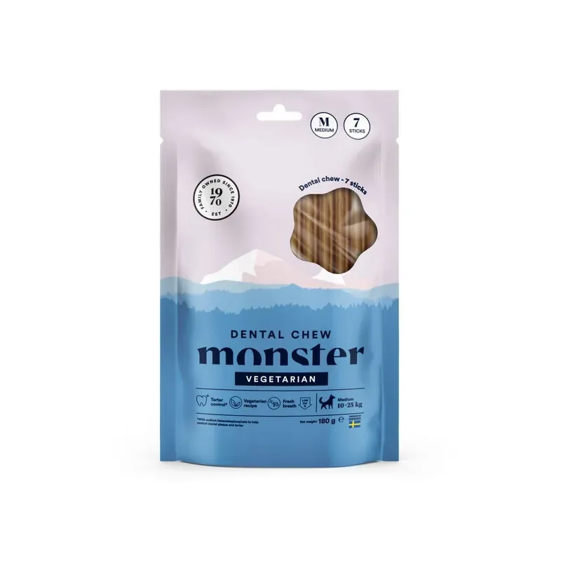 Monster Dog Dental Chew Vegetarian Medium Week 7 st 180 g Outlet