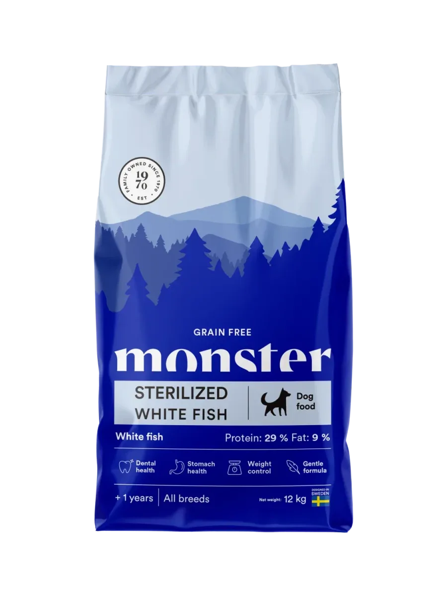 Monster Dog GF Sterilized White Fish
