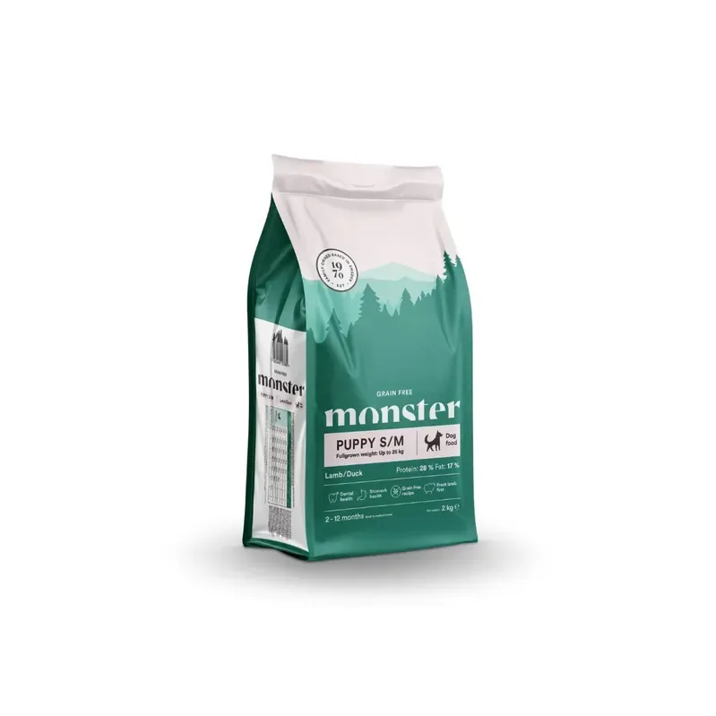 Monster Dog Grain Free Puppy S/M Lamb-Duck 2 kg för valpar Nedsatt pris