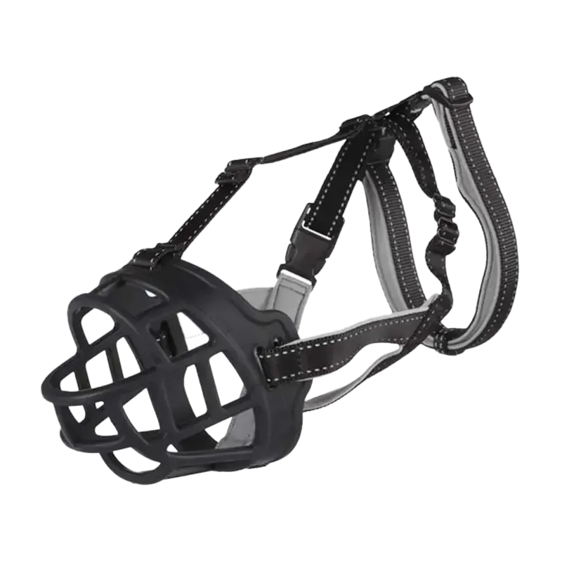 Munkorg Muzzle Flex Silikon Svart
