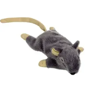 MUS I PLYSCH MED CATNIP, GRÅ 14,5CM