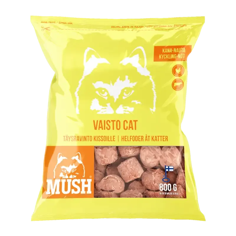 Mush Vaisto™ Cat Gul (kyckling – Nöt)