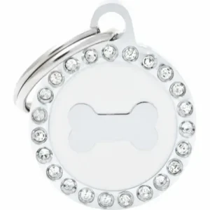 MyFamily ID-bricka glam, cirkel med ben, vit Nyhet