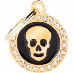 MyFamily ID-bricka glam, cirkel, svart/guld Premium