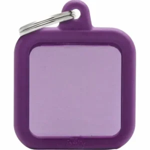 MyFamily ID-bricka hush, fyrkant lila, gummi lila Outlet