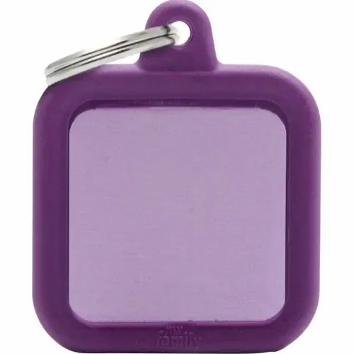 MyFamily ID-bricka hush, fyrkant lila, gummi lila Outlet