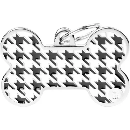MyFamily ID-bricka style, ben XL, pied a poule svart Expressleverans