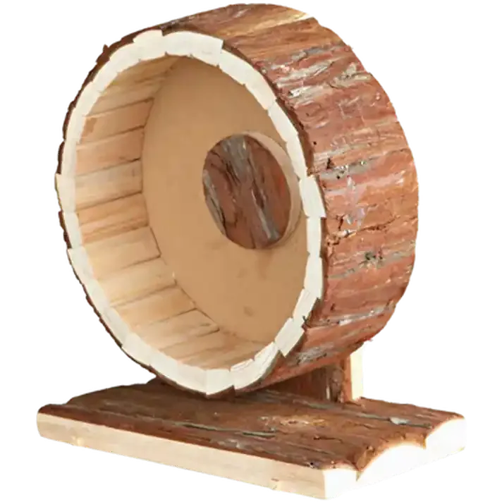 Natural Wooden Living Exercise Wheel Brown 20 cm Erbjudande