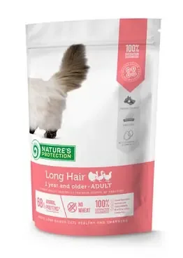 Nature‘s Protection long hair fågel för katter 400 g Extra rabatt