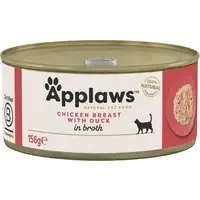 Nedsatt pris Applaws i buljong 6 x 156 g – Kycklingbröst & anka