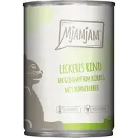 Nedsatt pris Ekonomipack MjAMjAM 24 x 400 g – Läckert nötkött med ångkokt pumpa