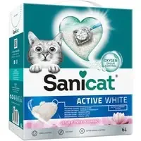 Nedsatt pris Ekonomipack Sanicat kattsand – Active White Lotus Flower (3 x 6 l)