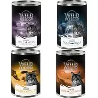 Nedsatt pris Ekonomipack Wild Freedom Adult Sterilised 24 x 400 g – spannmålsfritt – Sterilised mixpack (kyckling pur, lax, kanin, anka)