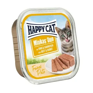 Nedsatt pris Happy Cat Minkas Duo Paté Oxkött & Kanin 100 g