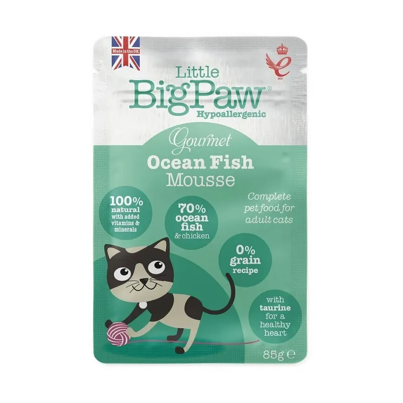 Nedsatt pris Little BigPaw Gourmet Atlantic Ocean Fish Mousse 85 g