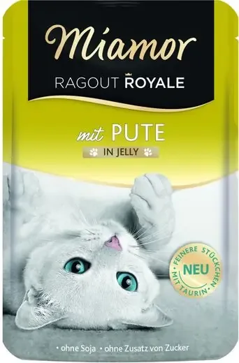 Nedsatt pris Miamor Ragout Royale i Gelé Kalkon 100 g för katter