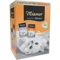 Nedsatt pris Mixpack Miamor Ragout Royale Kitten i gelé 2 sorter – 12 x 100 g Mixpack fjäderfä + nötkött