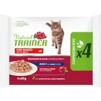 Nedsatt pris Natural Trainer Adult – 4 x 85 g med nötkött
