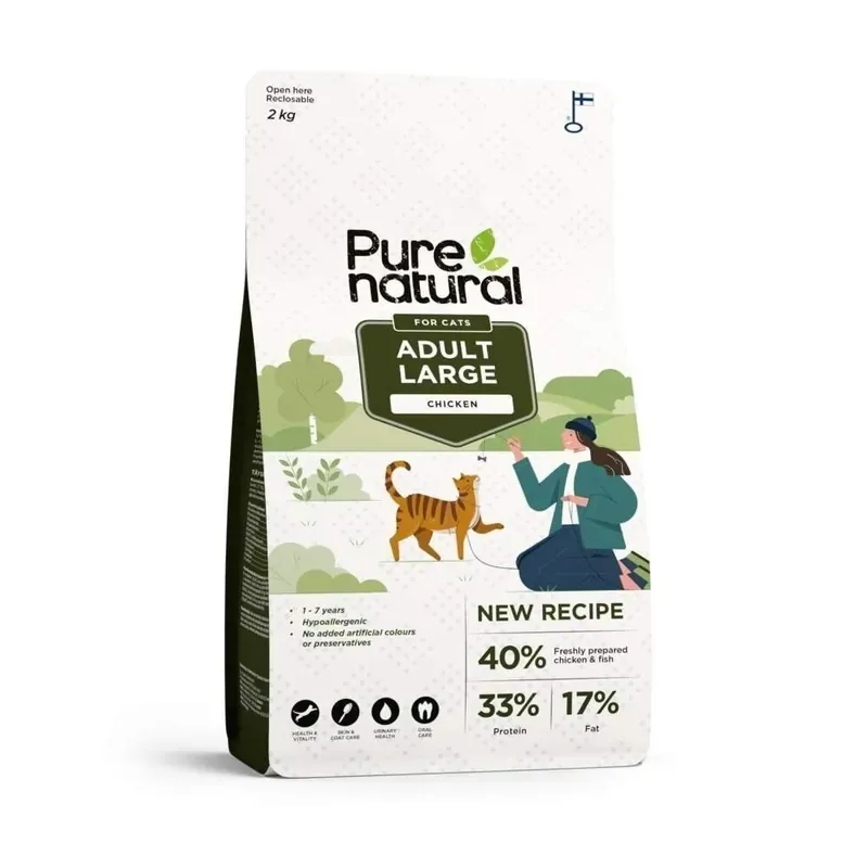 Nedsatt pris Purenatural Cat Adult Large Chicken