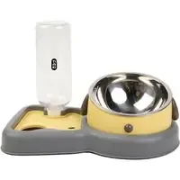 Nedsatt pris TIAKI foder- och vattendispenser 2-i-1 – 200 ml foderskål + 500 ml flaska