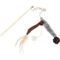 Nedsatt pris TIAKI Plush & Feather kattspö – 1 st