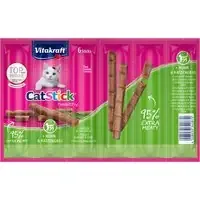 Nedsatt pris Vitakraft Cat Stick Healthy kattgodis – Kyckling & kattgräs 6 x 6 g
