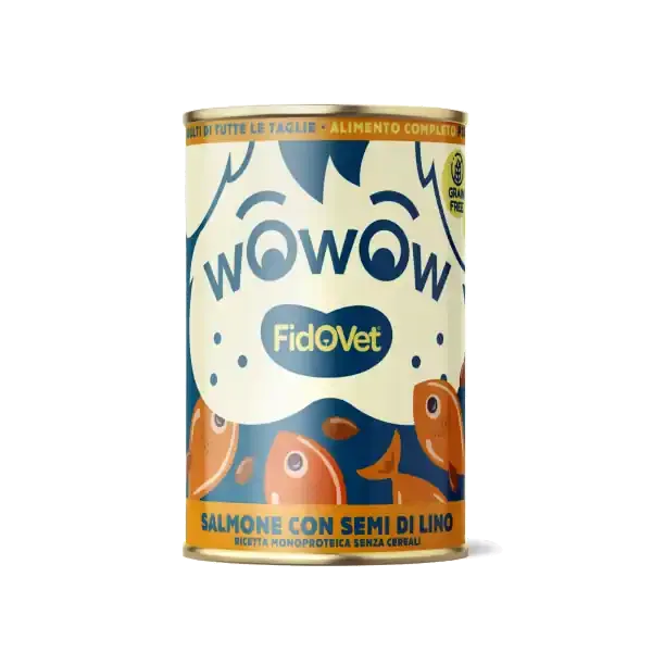 Nedsatt pris Wowow Salmon with Flax Seeds – Adult – 400 g