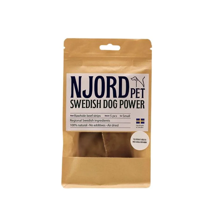 Njord Pet Svenskt Hundtugg – Nötstrips 5-pack