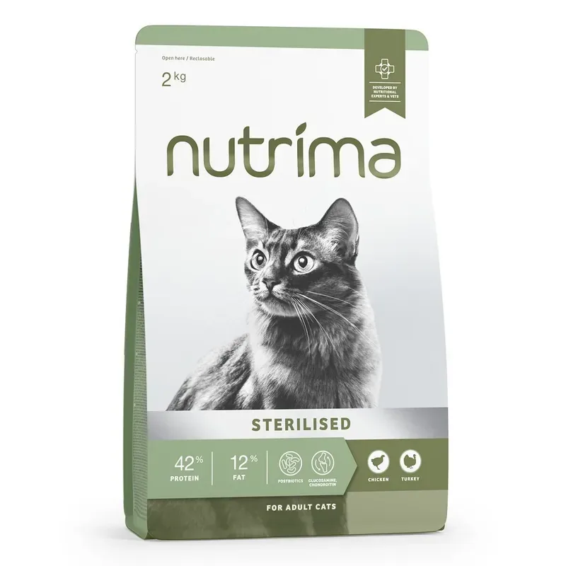 Nutrima Cat Adult Sterilised Chicken & Turkey Torrfoder till Katt Beställ nu