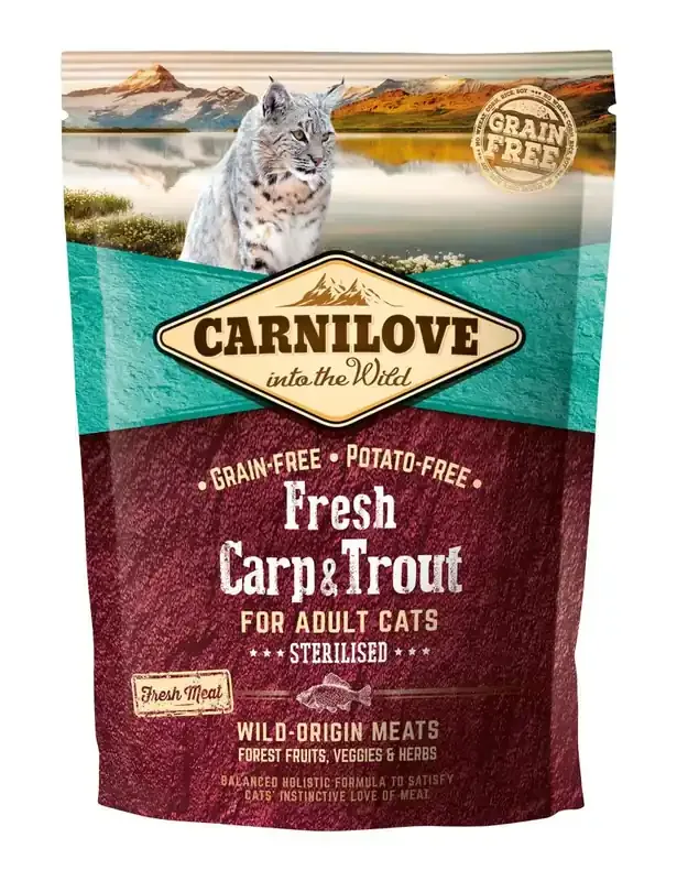 Nyhet Carnilove Cat Fresh Carp & Trout Steril Adult – 400 g