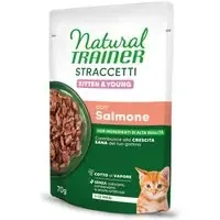 Nyhet Natural Trainer Straccetti Kitten & Young strips i sås 28 x 70 g – Lax