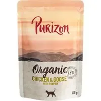 Nyhet Purizon Organic ekologiskt 6 x 85 g – Ekologisk kyckling & ekologisk gås med ekologisk pumpa