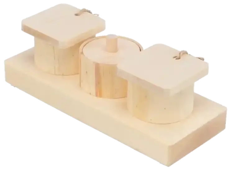 Nyhet Snackskoppar Trä 15 × 4.5 × 6 cm
