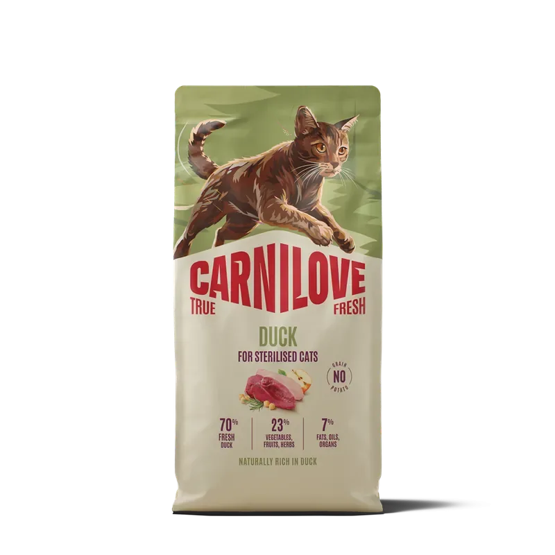 Outlet Carnilove True Fresh Cat Sterilised Adult All Breeds Duck torrfoder för katt 6 kg