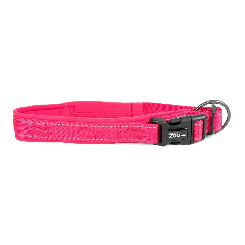 Outlet Hundhalsband Rufus vadderat ställbart 25 mm x 4050 cm Rosa