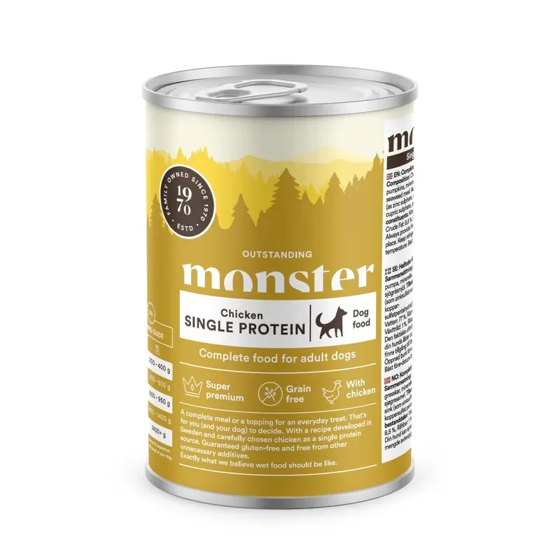 Outlet Monster Dog Adult Single Protein Chicken Burk 400g