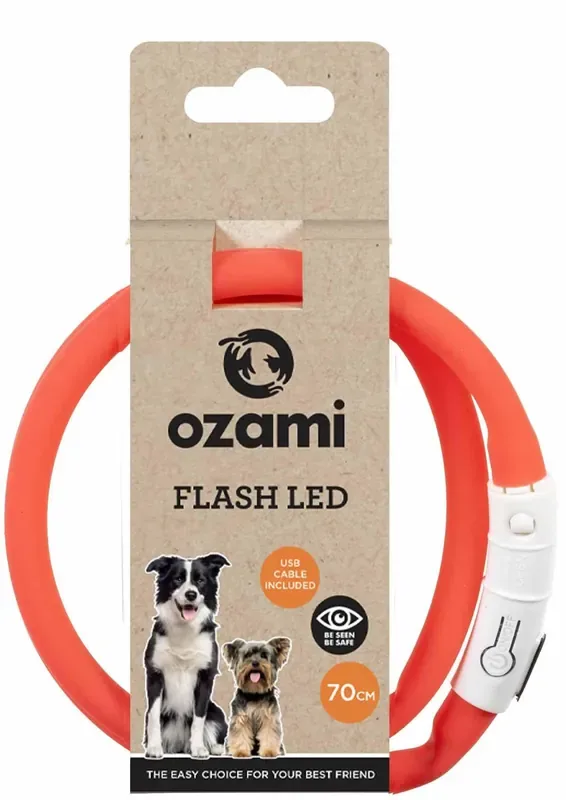 Ozami Halsband Flash Led – 70cm / Röd Bästa pris