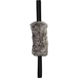 Ozami Tugger Kaninskinn Grå - Dragleksak med skinn och två handtag