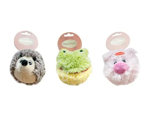 Party Pets Elite Hundleksak Pipboll – Furry Ball Friends 10 cm