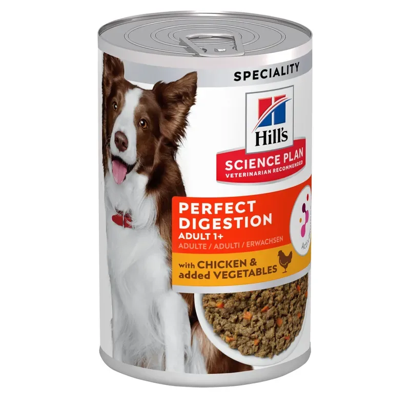 Perfect Digestion Adult 1+ Hundfoder med Kyckling och Tillsatta grönsaker – 12 st x 363 g Outlet