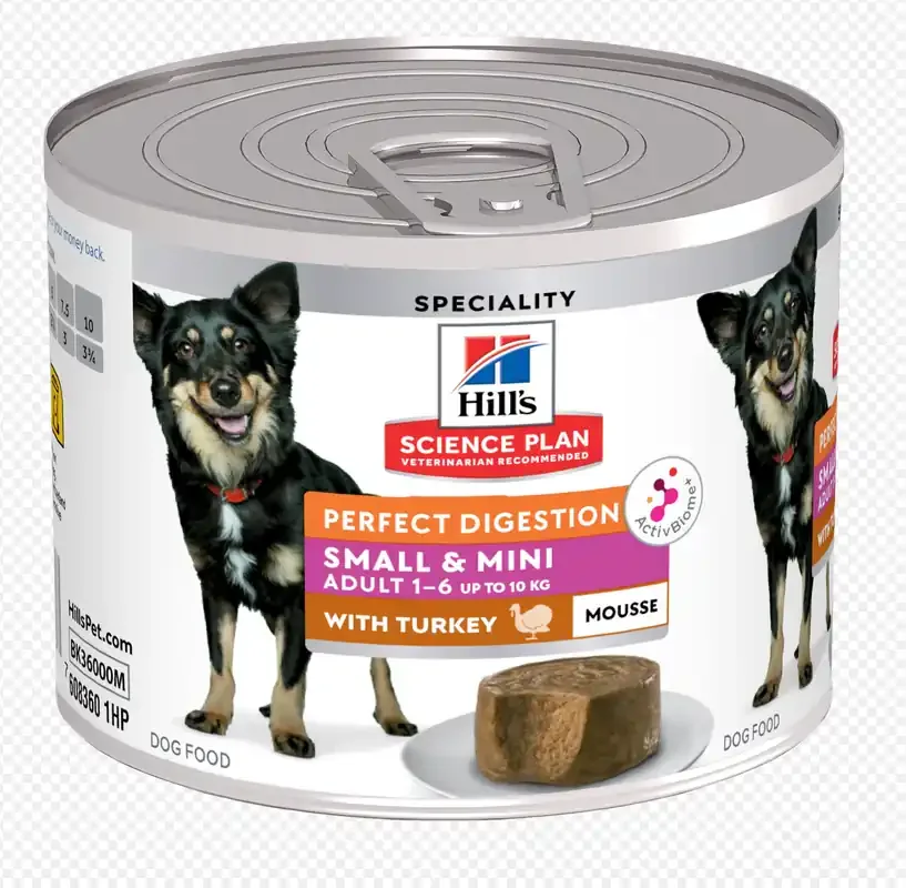 Perfect Digestion Small & Mini Adult Mousse Hundfoder med Kalkon – 12 x 200 g Erbjudande