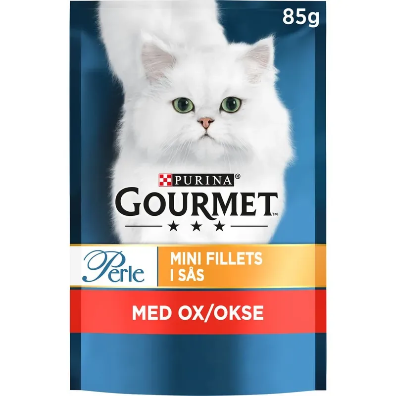 Perle Mini Fillets Oxe Våtfoder för katt 85g Säker betalning