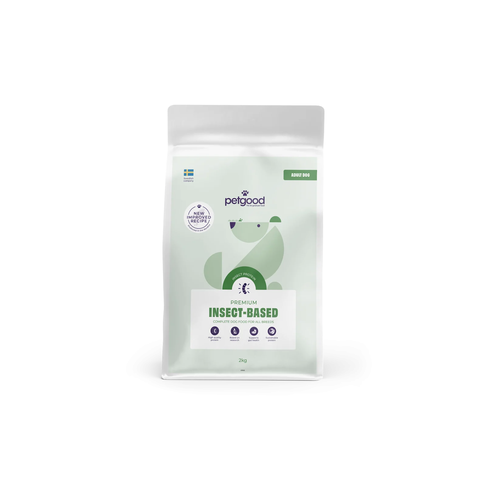 Petgood Insektsbaserat premiumfoder f枚r vuxna hundar