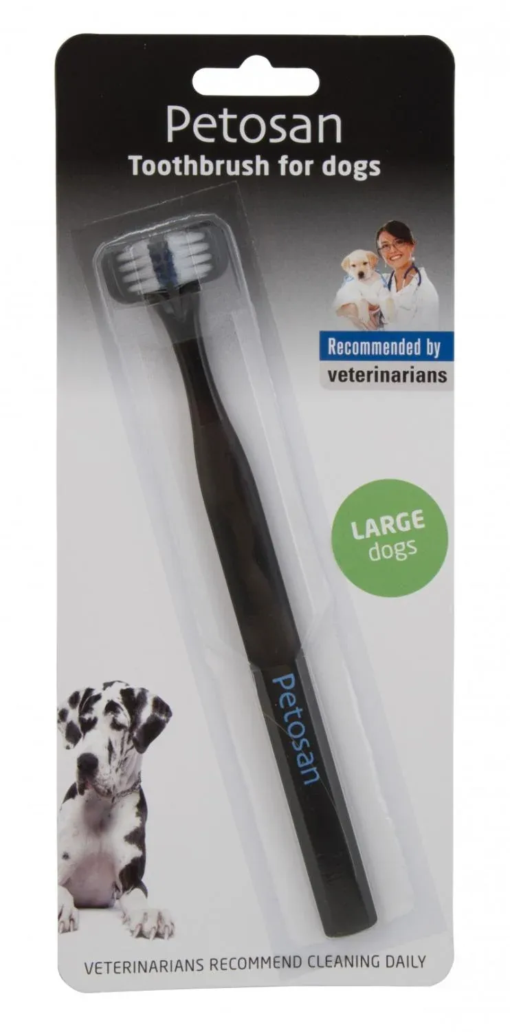 Petosan dubbel tandborste för hund